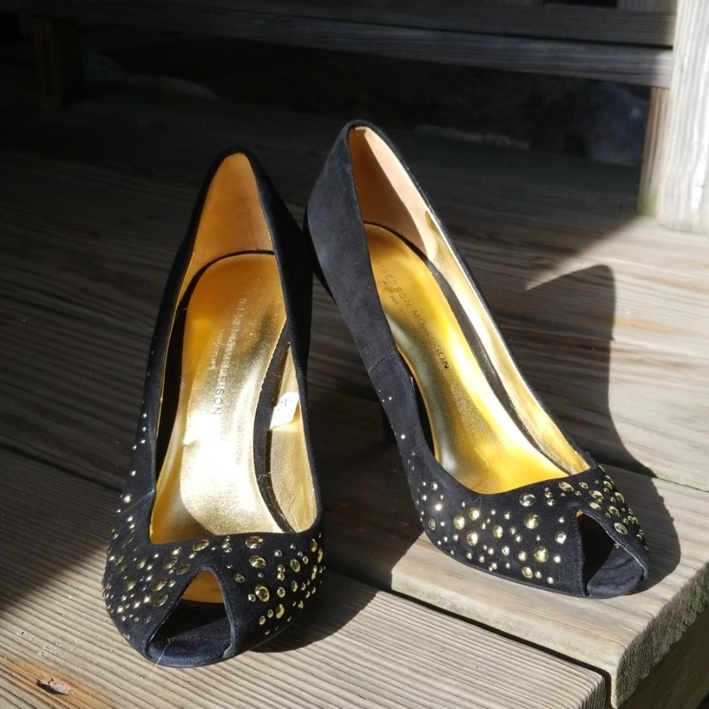 Sigerson Morrison black pumps with gold studs size